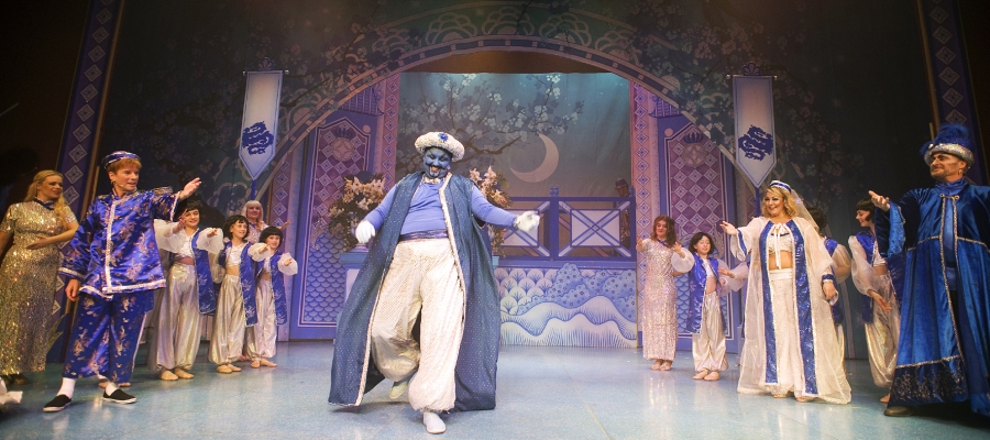 Chroma-Q Color One 100 LED Pars Beam Brightly for Aladdin at Worthing's Connaught Theatre