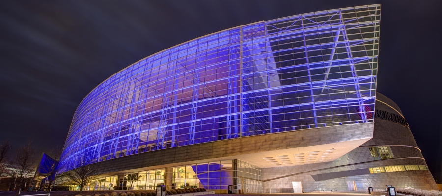 Chroma-Q Color One 100s Beam Powerful Colors Outside the BOK Center