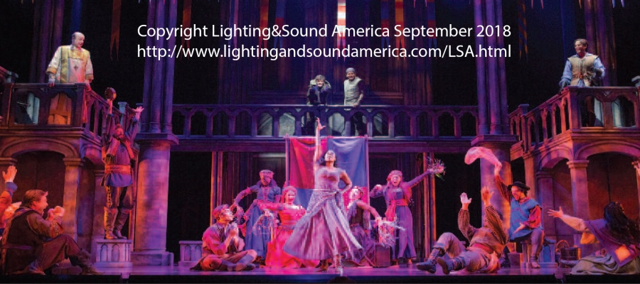 Chroma-Q Color Force 72's in Lighting & Sound America in The Hunchback of Notre Dame